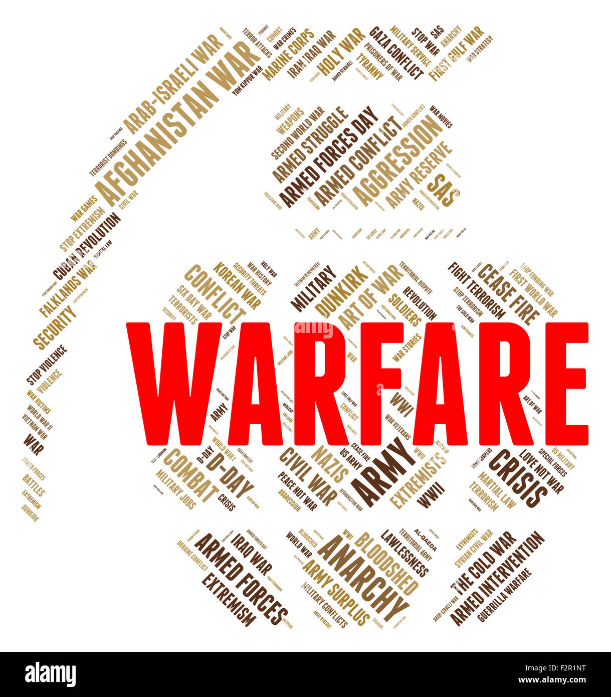 Warfare Word Indicating Military Action And Battles Stock Photo Alamy