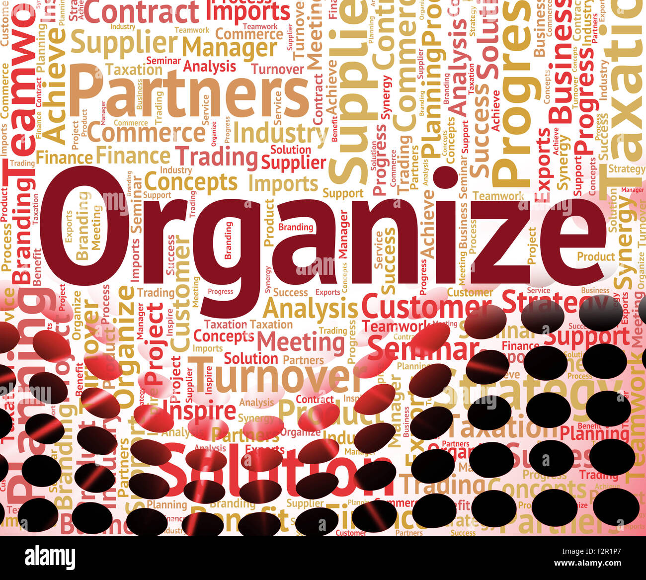 Organize Word Representing Words Organization And Organizing Stock