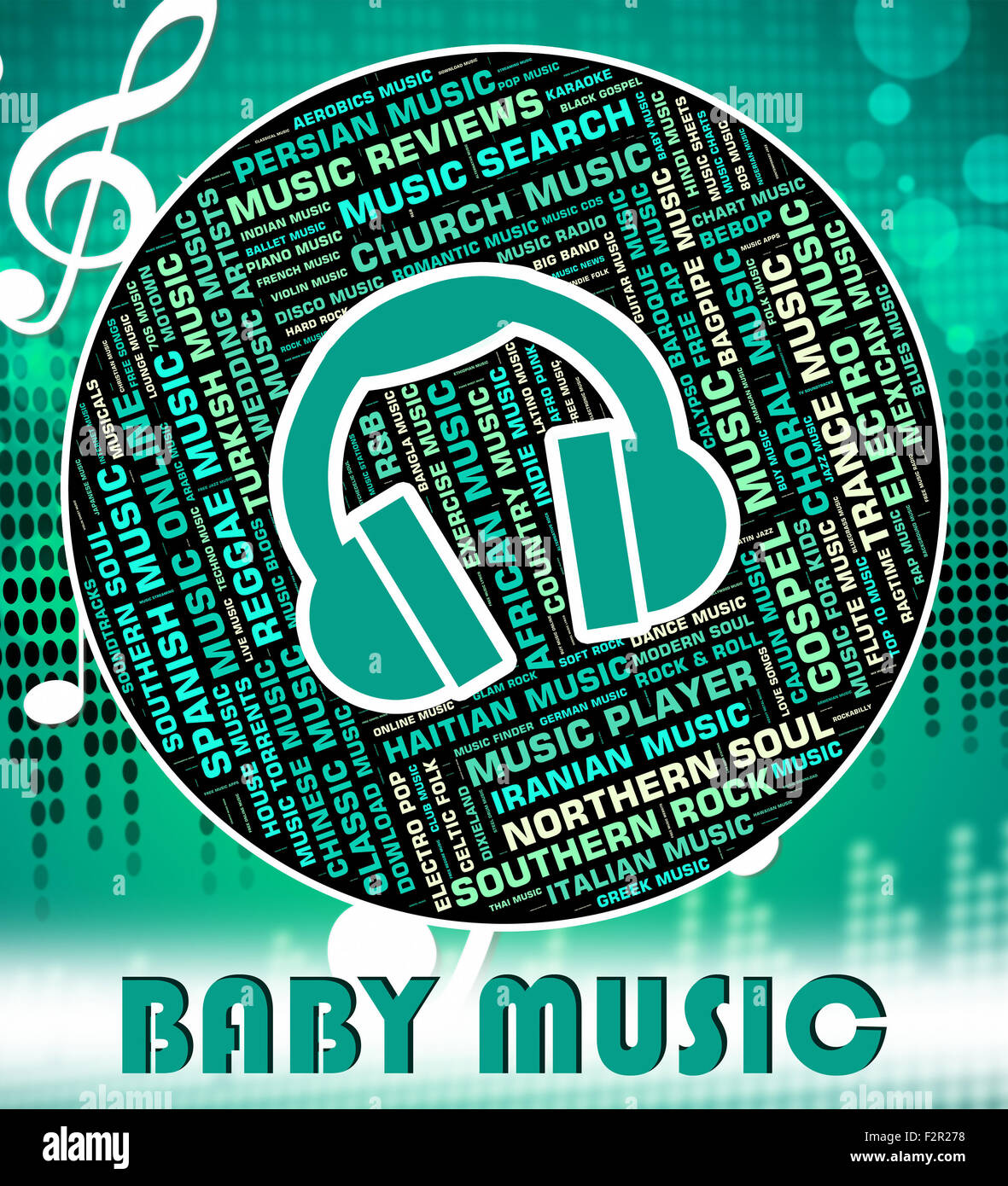Baby Music Meaning Sound Track And Babies Stock Photo Alamy