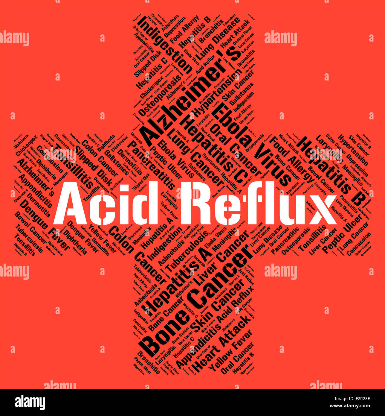 Acid Reflux Indicating Poor Health And Disease Stock Photo