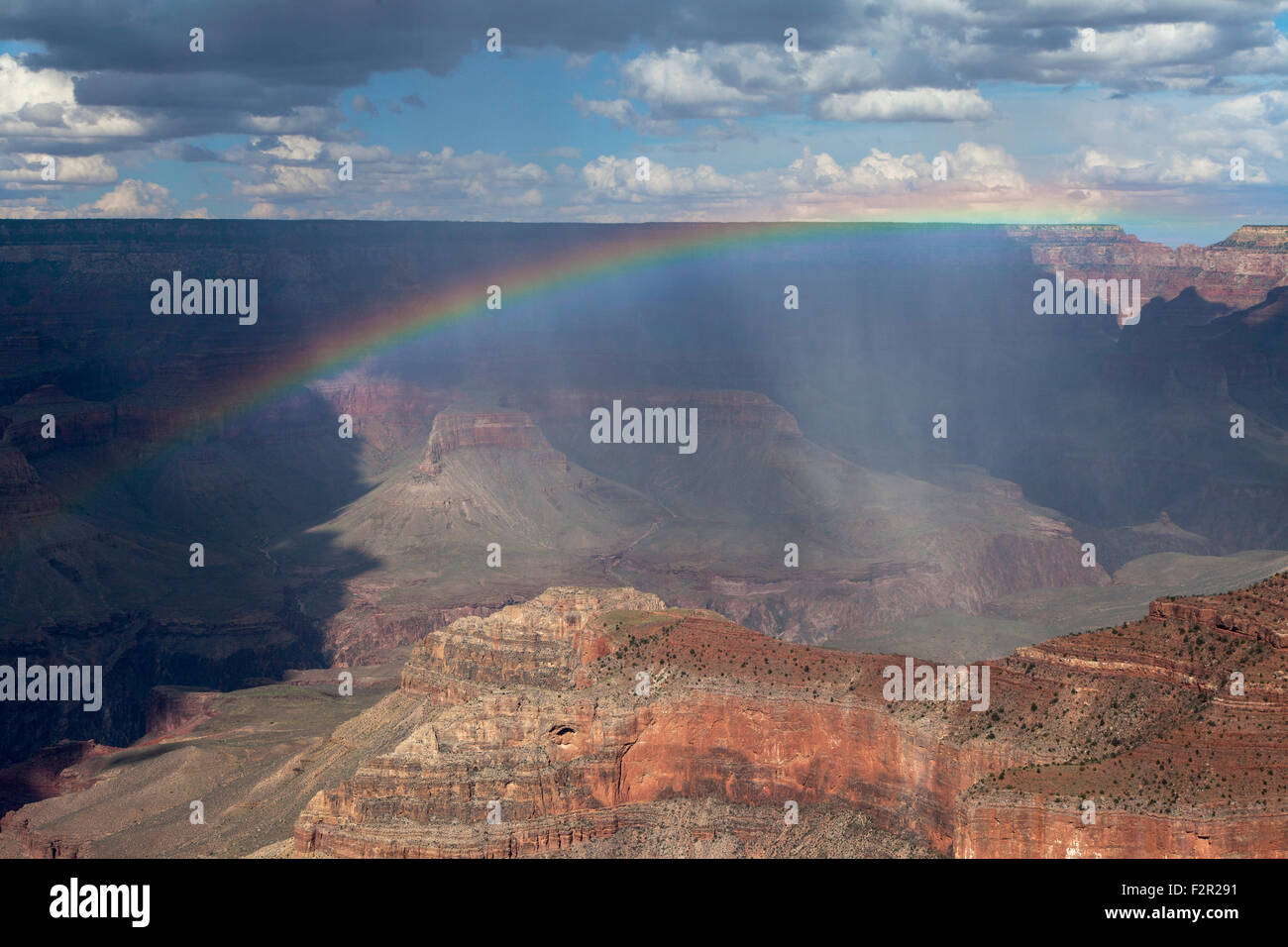 Summer storm creates a rainbow over the Grand Canyon Stock Photo - Alamy