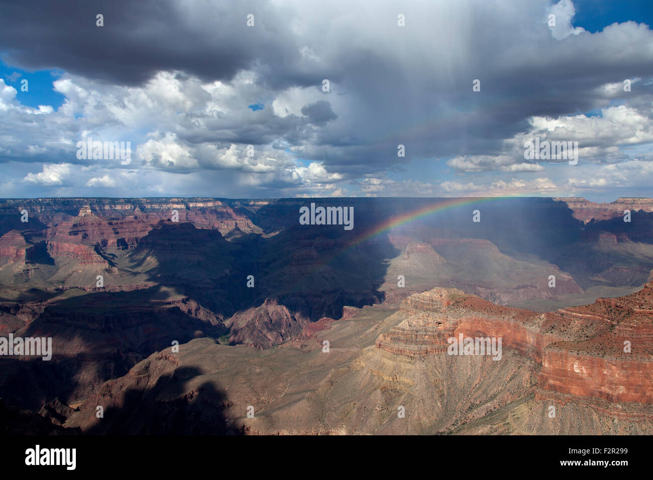 Summer storm creates a rainbow over the Grand Canyon Stock Photo - Alamy