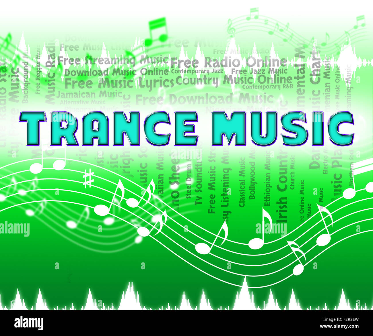 Trance Music Indicating Sound Track And Tune Stock Photo Alamy