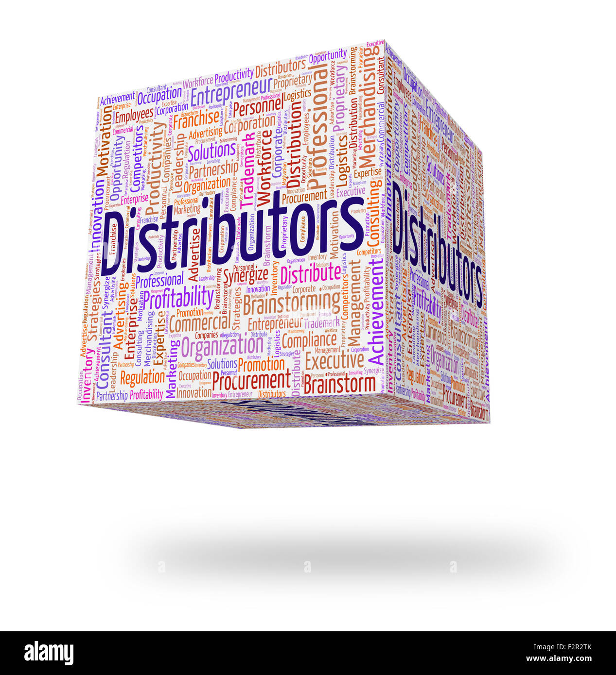 Distributors Word Indicating Supply Chain And Text Stock Photo