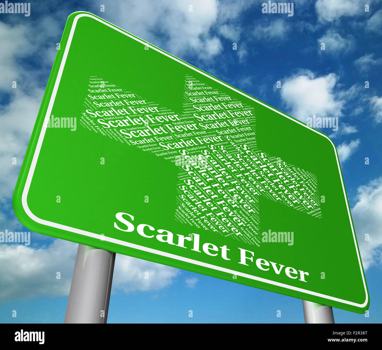 Scarlet Fever Meaning Ill Health And Infect Stock Photo