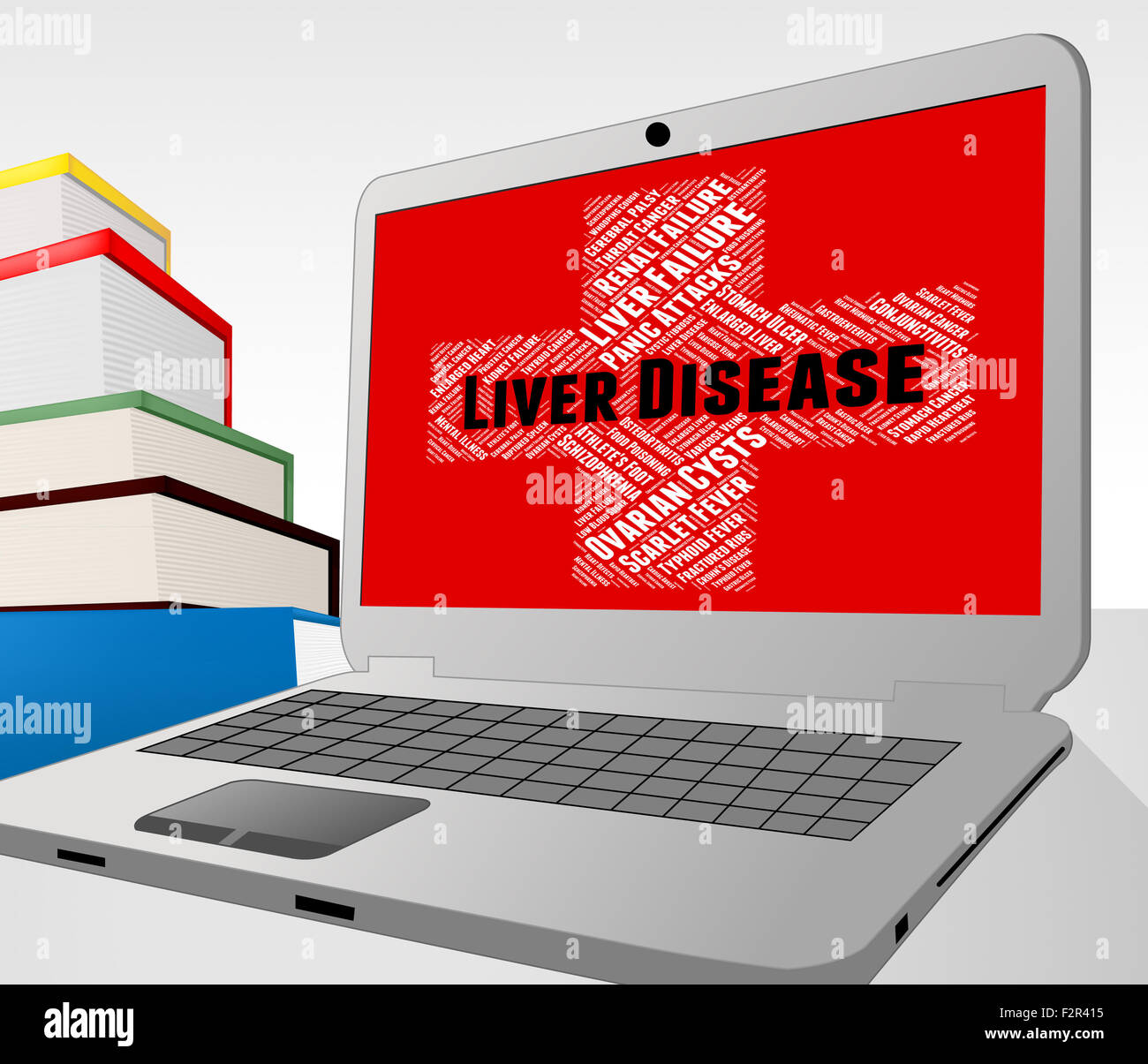 Liver Disease Representing Poor Health And Infections Stock Photo