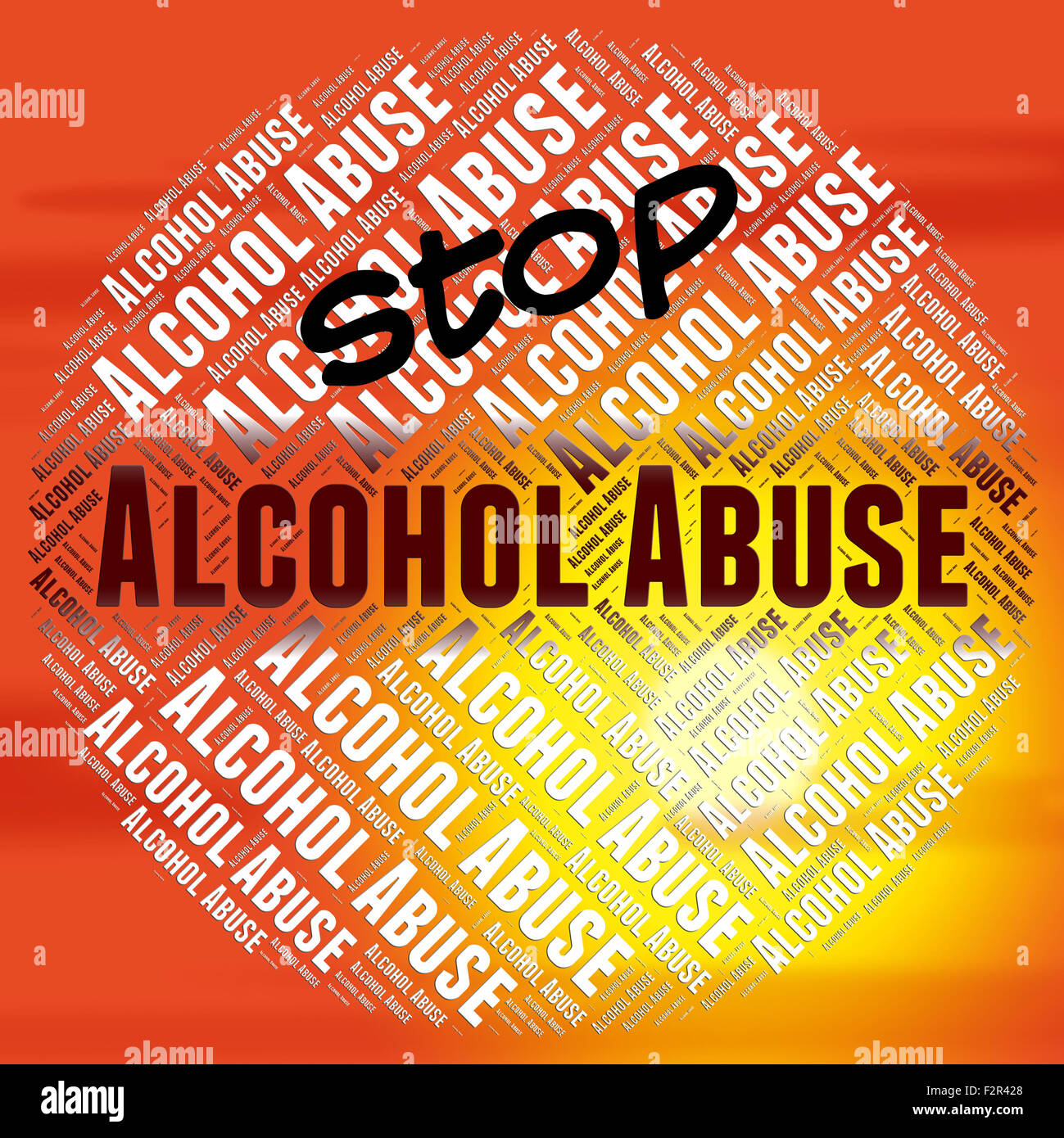 Stop Alcohol Abuse Representing Alcoholic Drink And Maltreat Stock