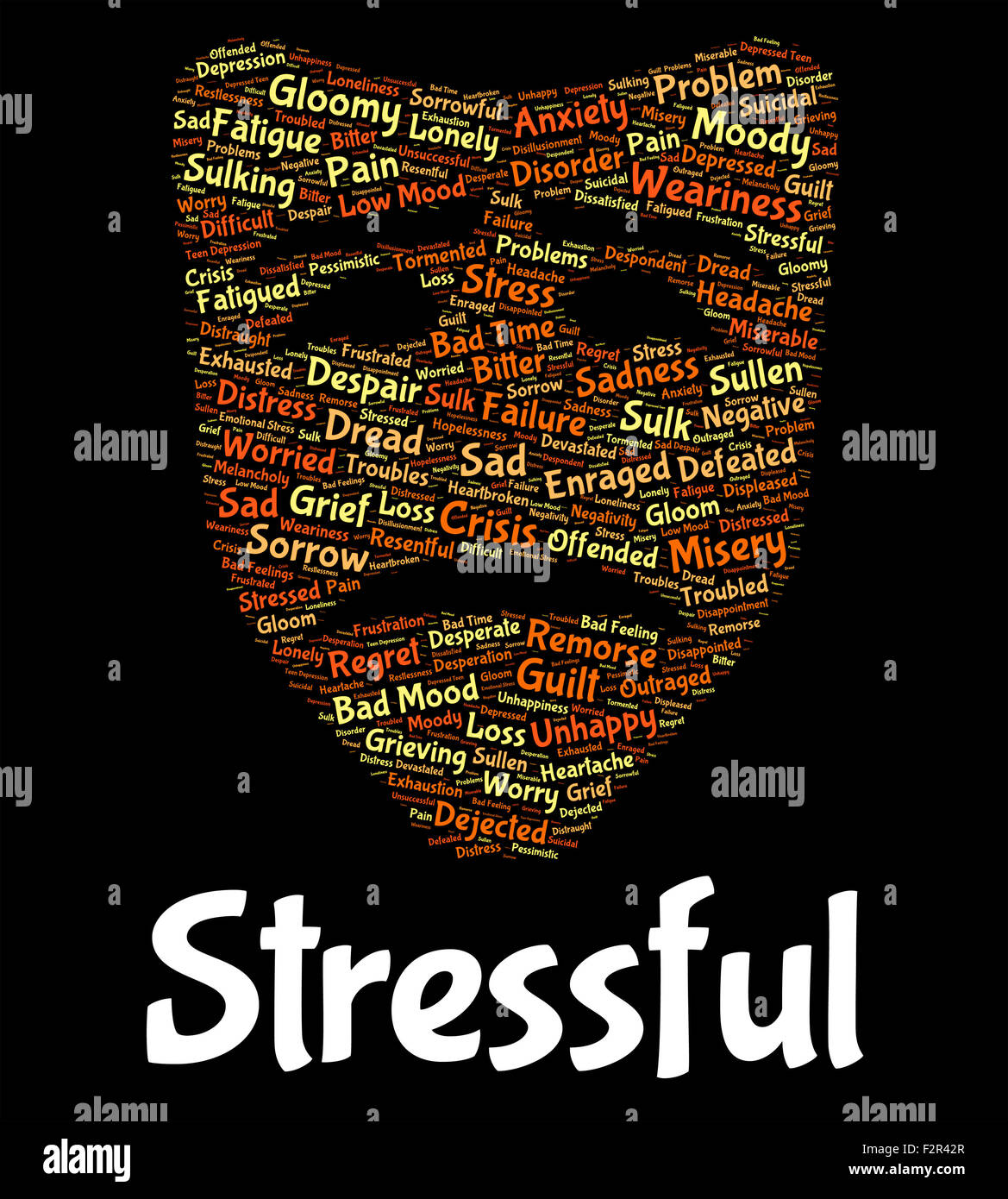 Stressful Word Meaning Pressures Overload And Tension Stock Photo