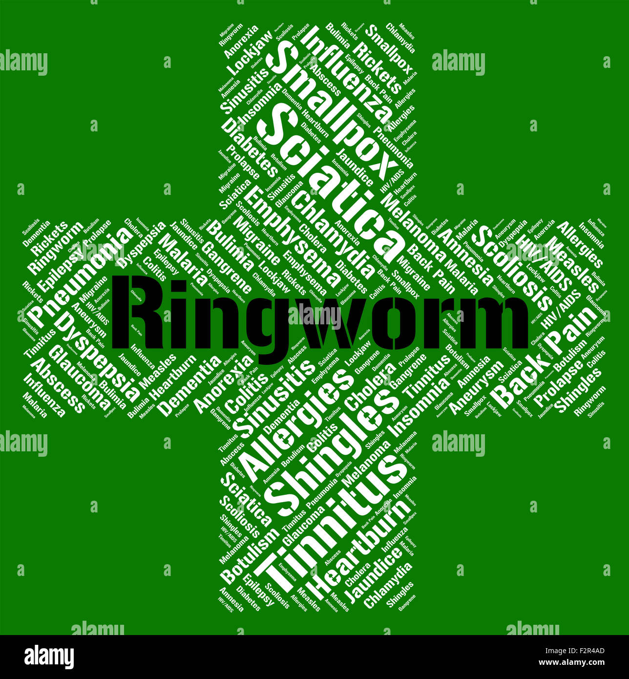 Ringworm Word Representing Fungal Infection And Infections Stock Photo