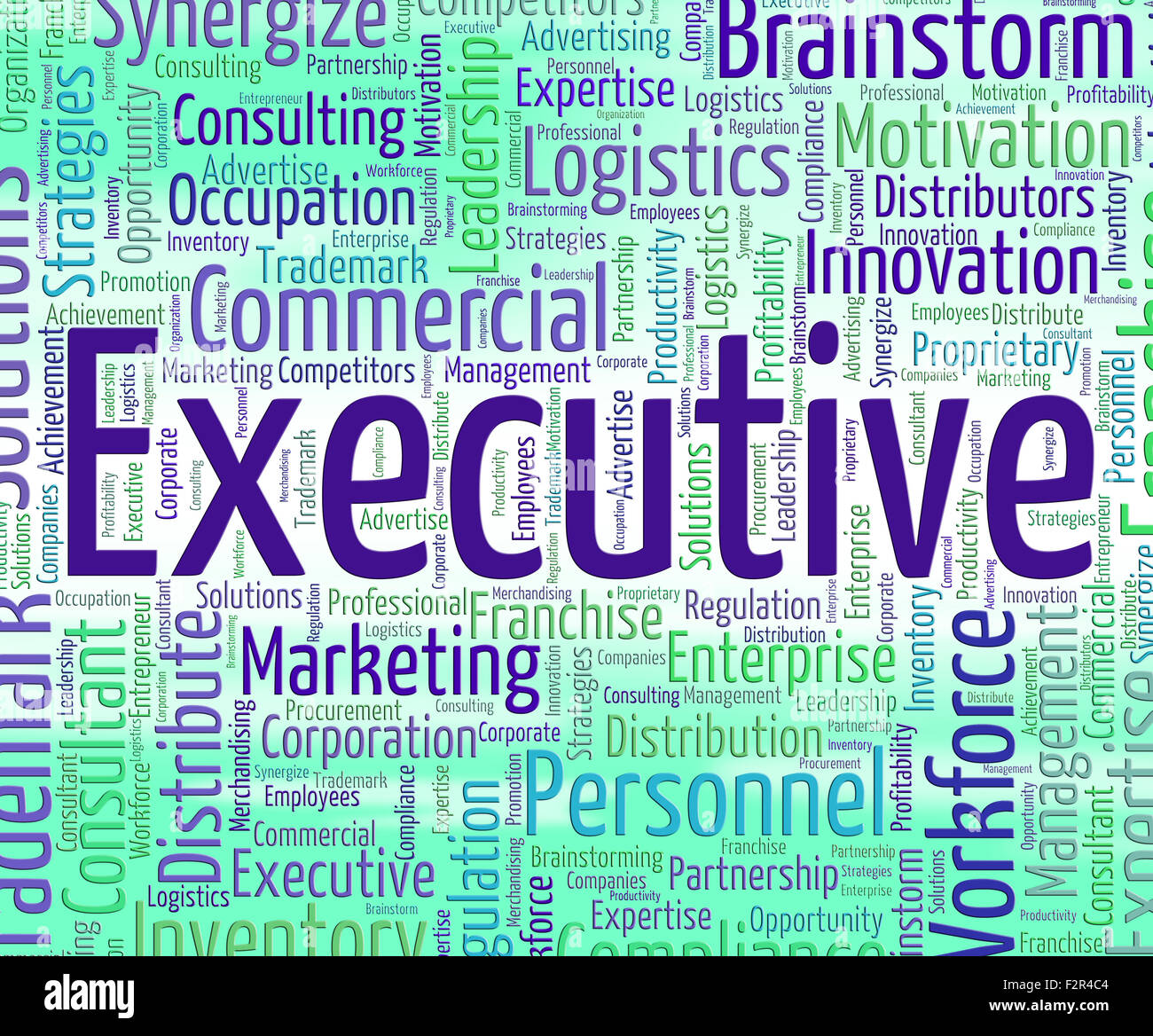 Executive Word Indicating Senior Administrator And Director Stock Photo