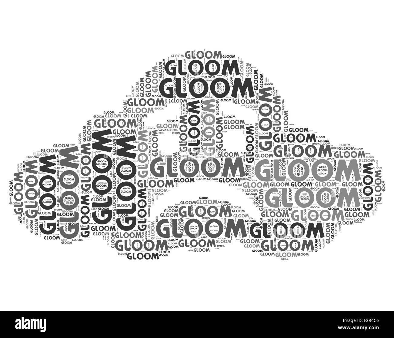 Gloom Word Representing Despondency Gloomy And Melancholia Stock Photo ...