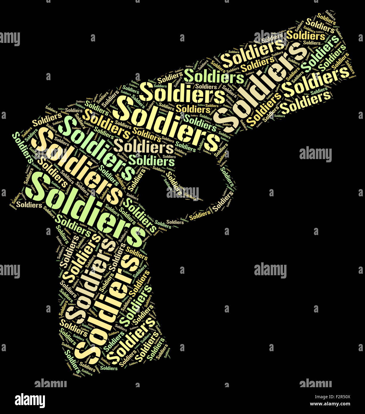 Soldiers Word Showing Comrade In Arms And Fighting Man Stock Photo Alamy