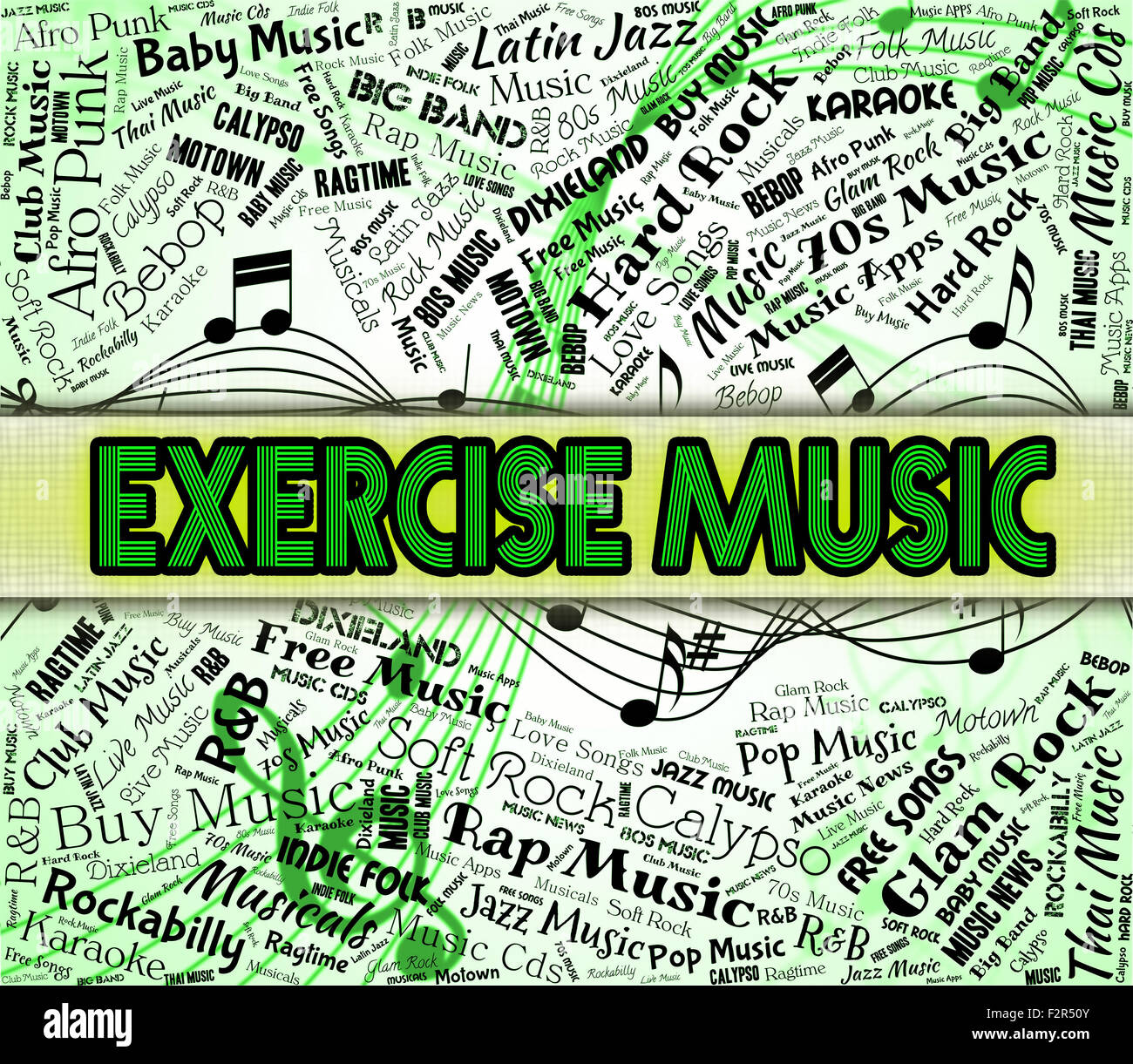 Exercise Music Showing Sound Track And Harmony Stock Photo Alamy
