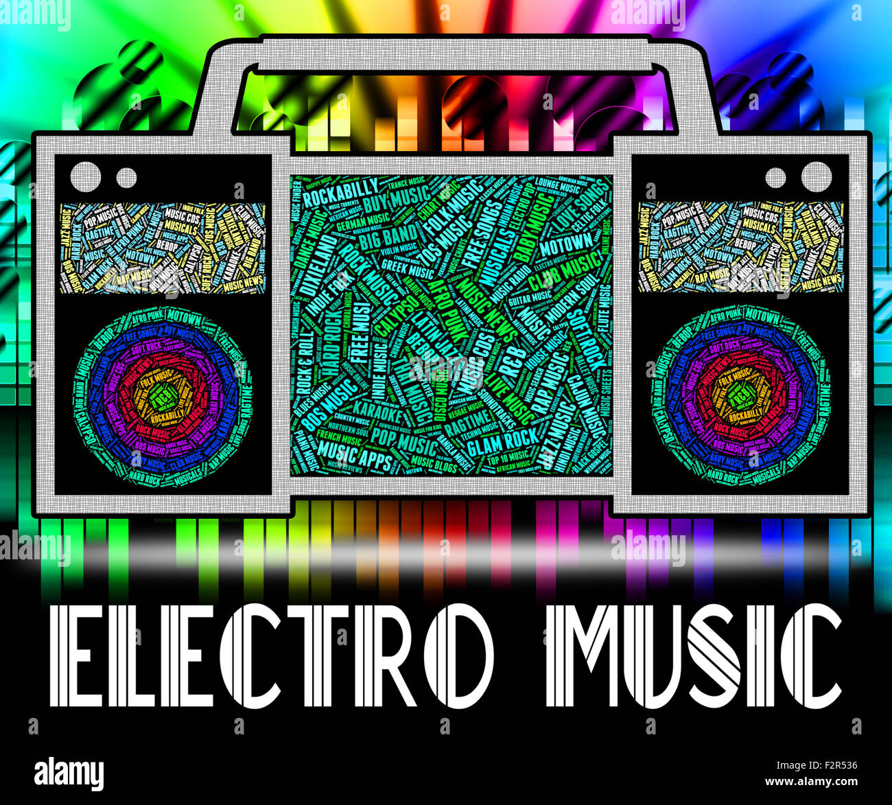 Electro Music Meaning Sound Track And Soundtrack Stock Photo Alamy