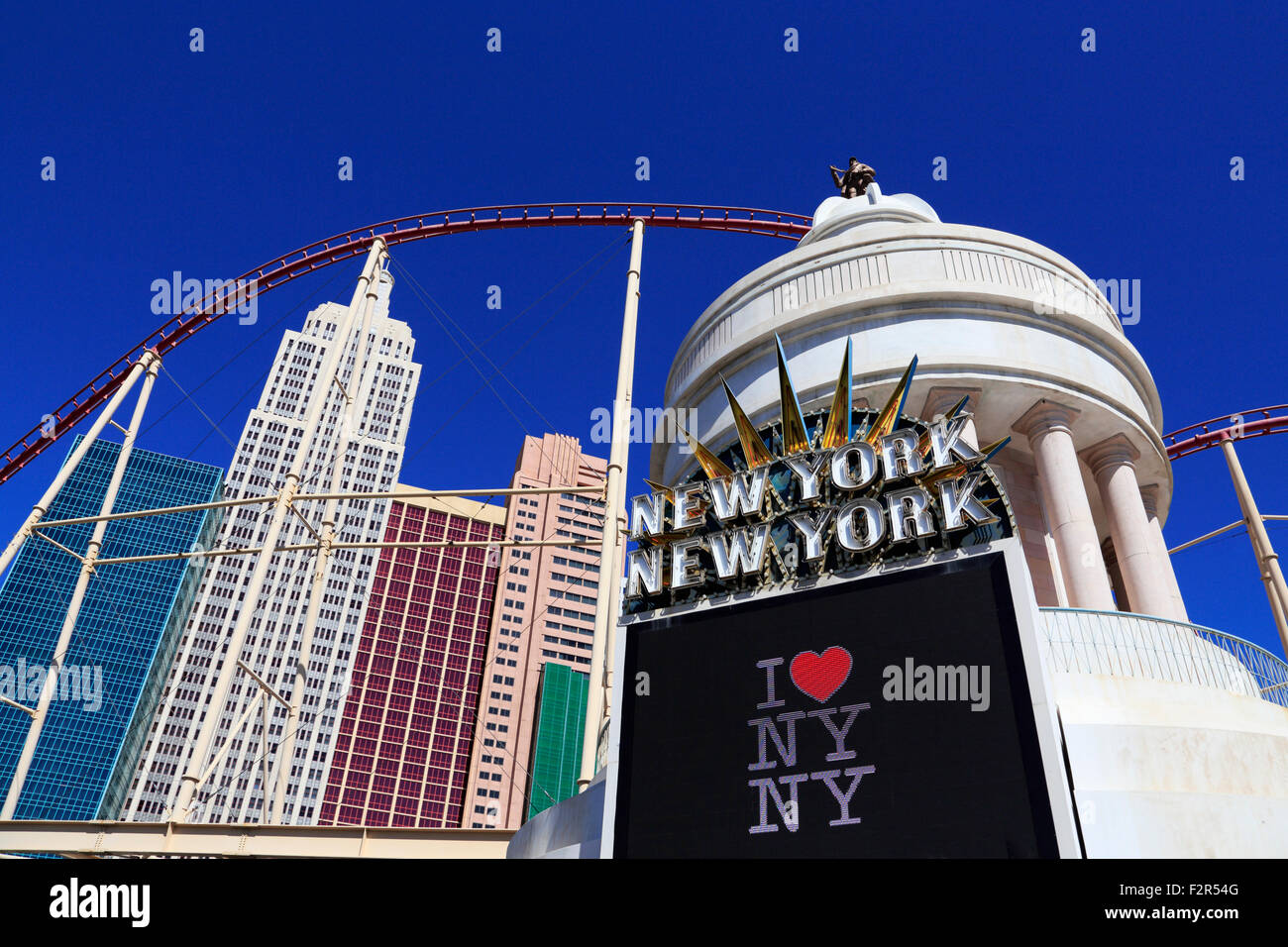 Nevada, Las Vegas, New York New York Hotel, roller coaster ride Stock Photo  - Alamy