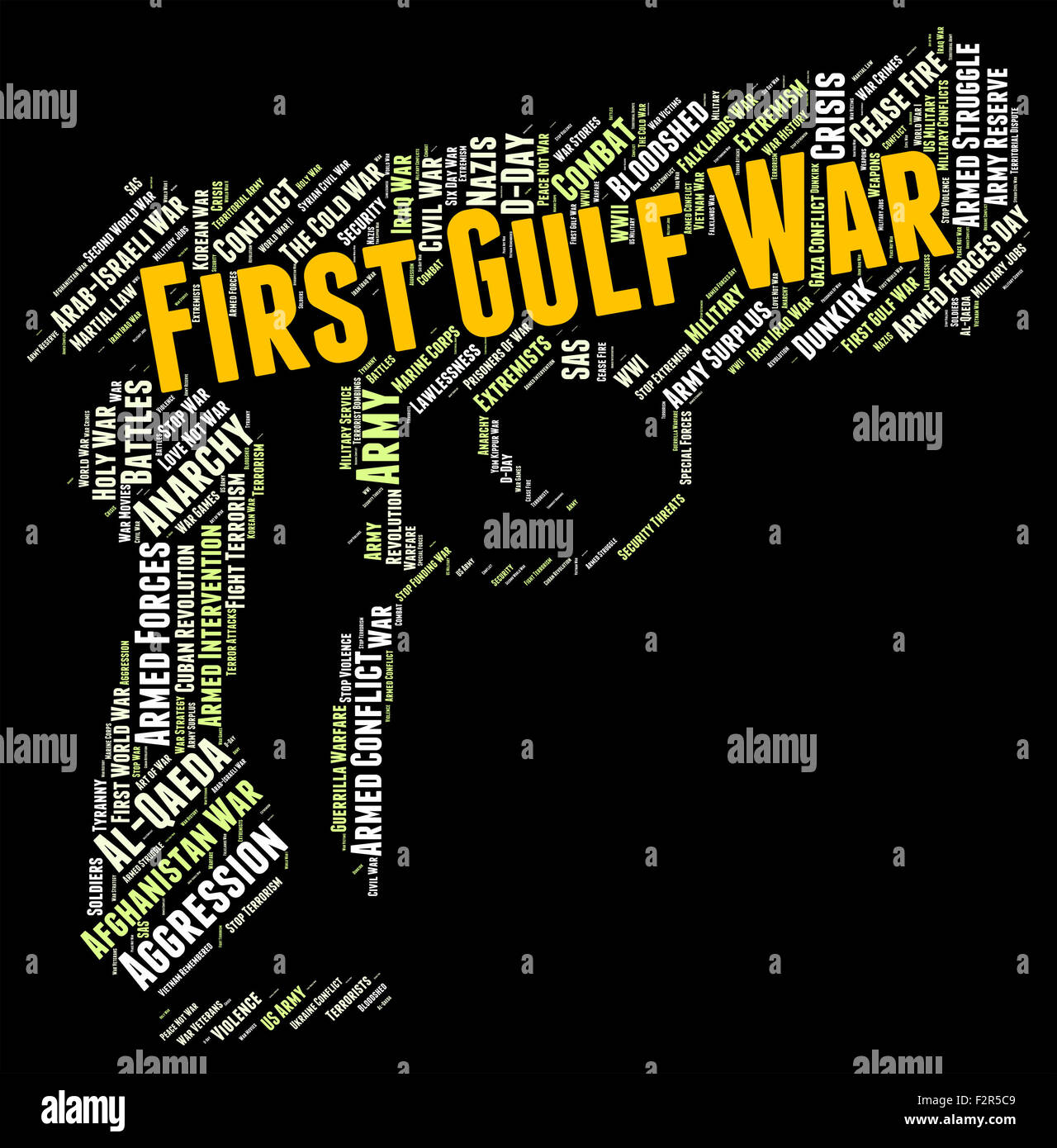 First Gulf War Representing Operation Desert Shield And Operation Desert Shield Stock Photo