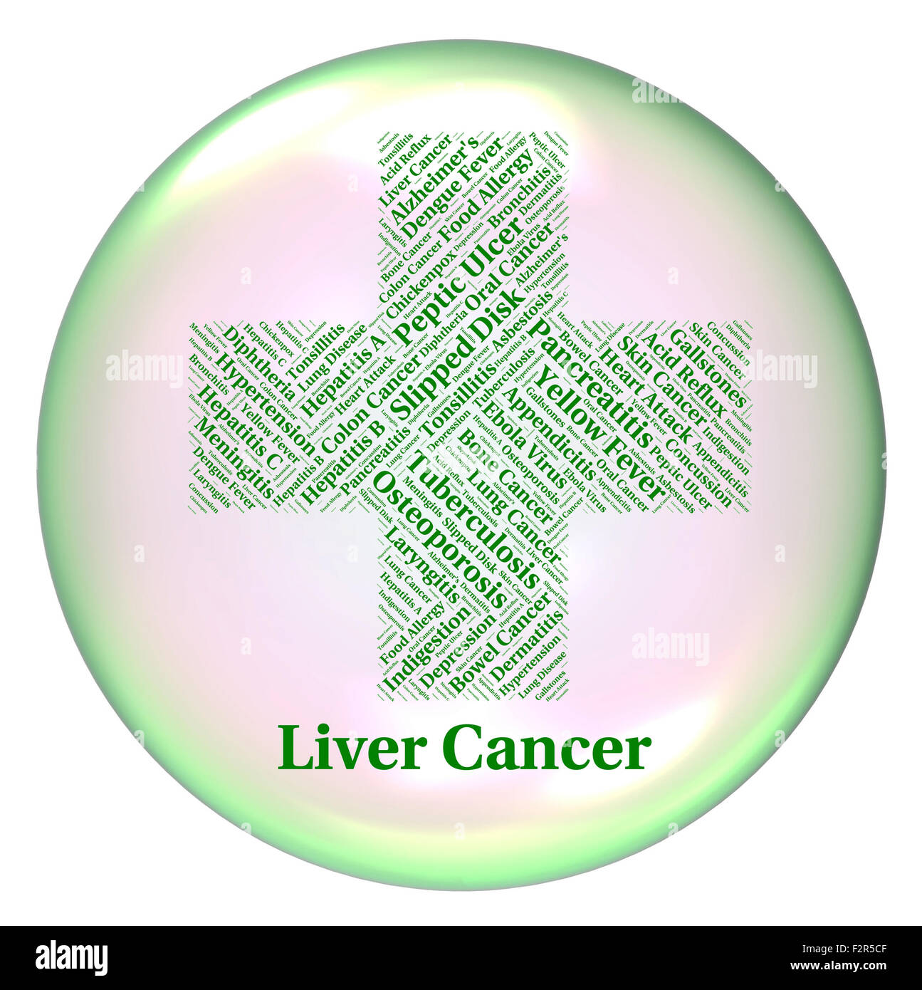 Liver Cancer Meaning Ill Health And Ailment Stock Photo