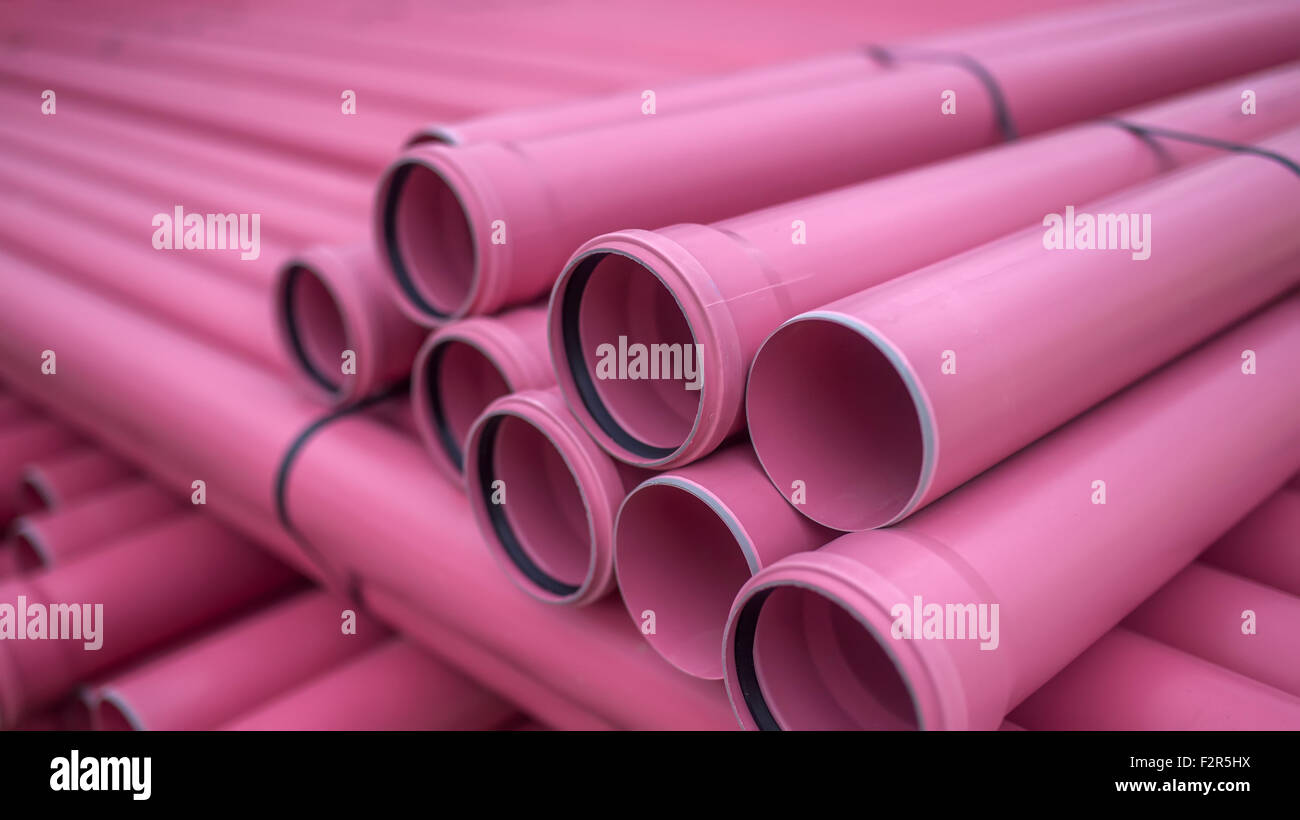 Plastic pipe Stock Photo