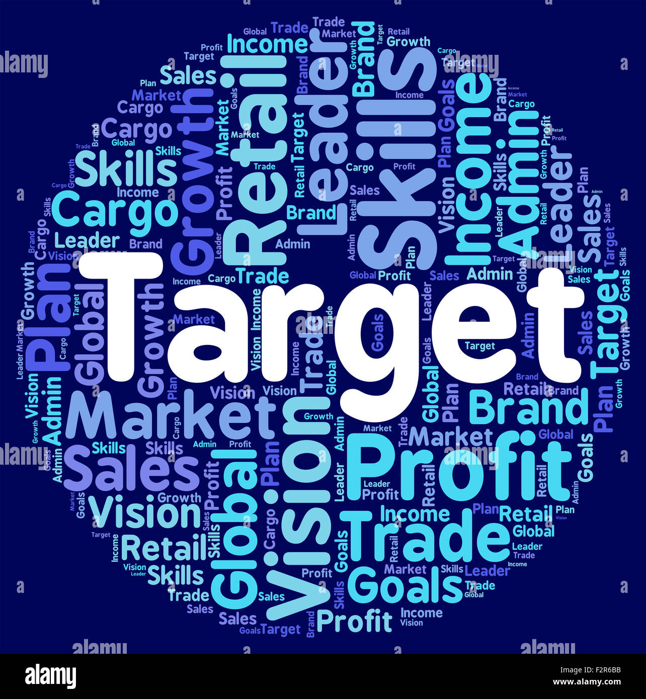 Target Word Indicating Desired Result And Wish Stock Photo