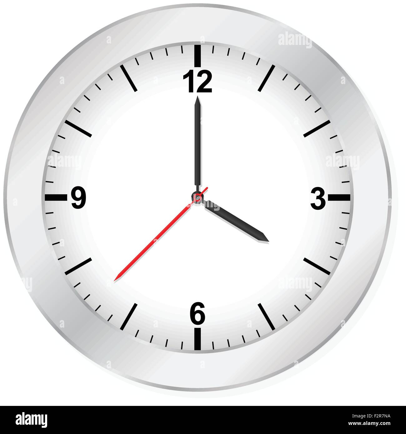 Clock isolated on white background. Vector illustration Stock Vector ...