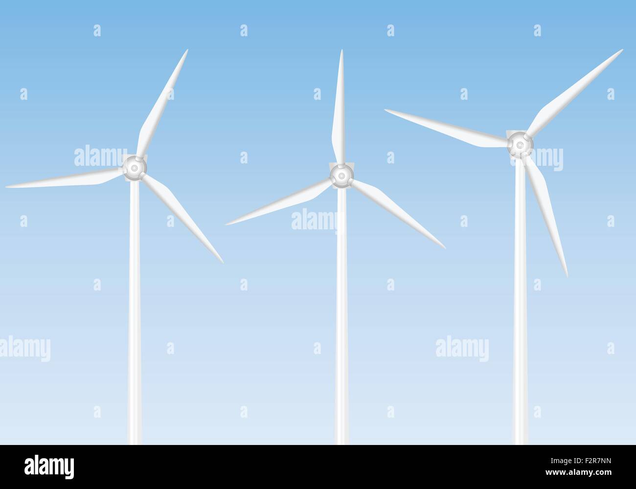 Wind turbine on blue background. Vector illustration Stock Vector Image ...