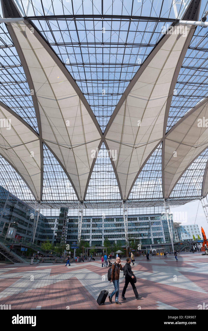 Airport Centre, between Terminal 1 and 2 at Munich Airport, Bavaria, Germany Stock Photo