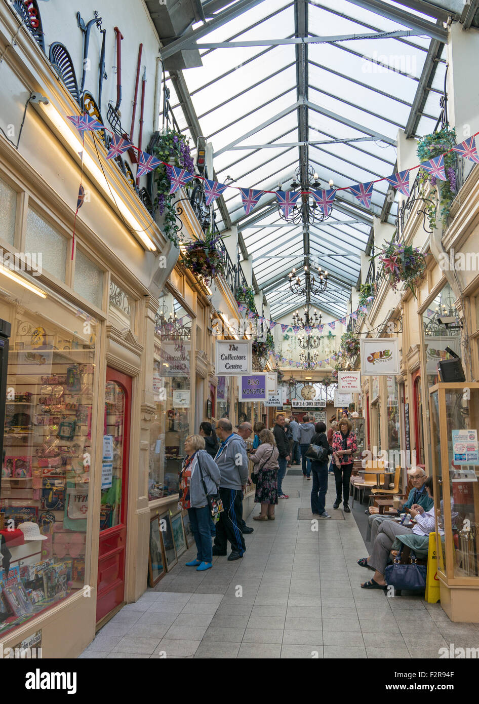 The interior of Jacksons or Kirkgate Arcade Otley, West Yorkshire, England, UK Stock Photo