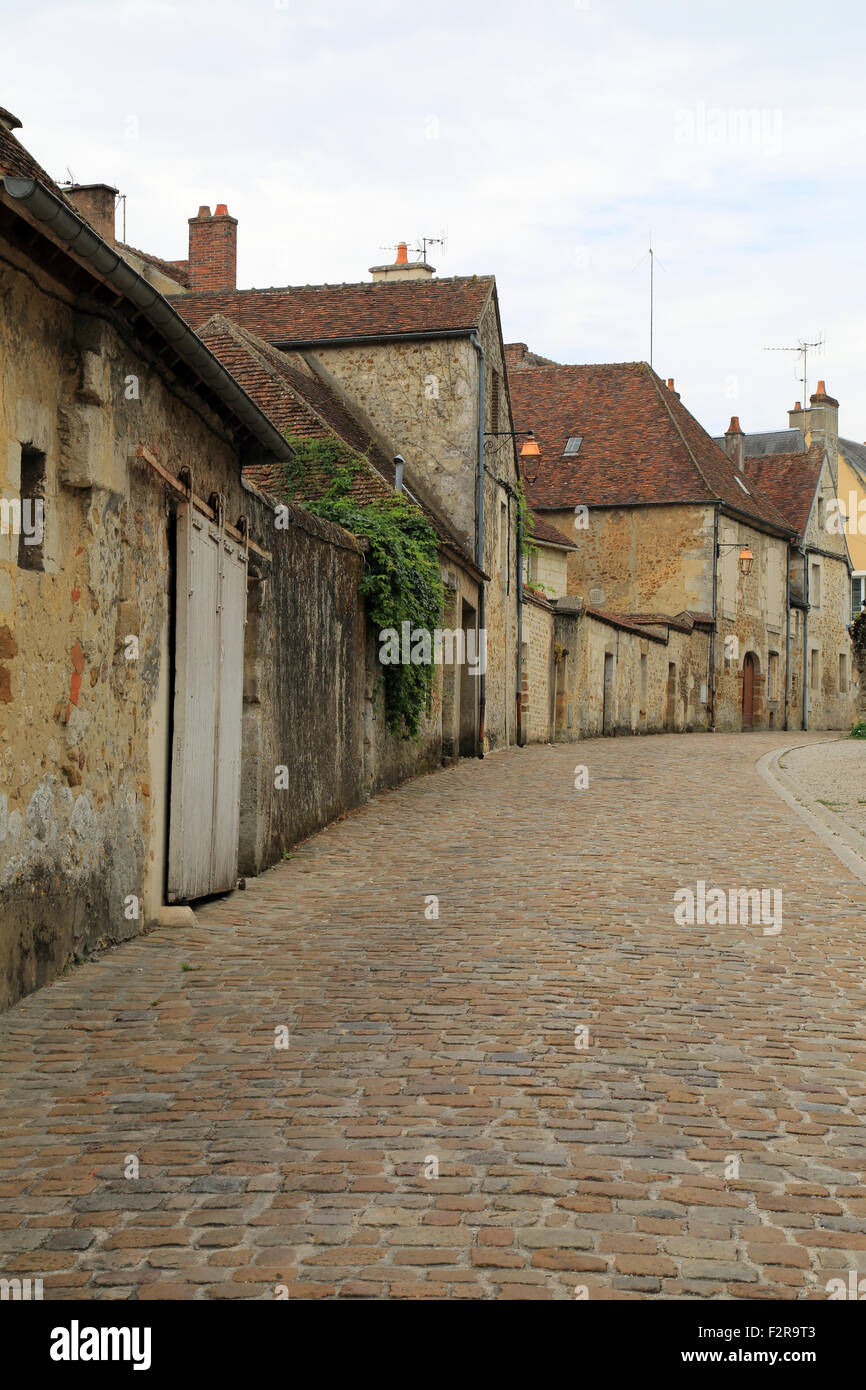 Cobbled street - Ruelle de Chevaux, Mortagne au Perche, Orne, Basse Normandy, France Stock Photo