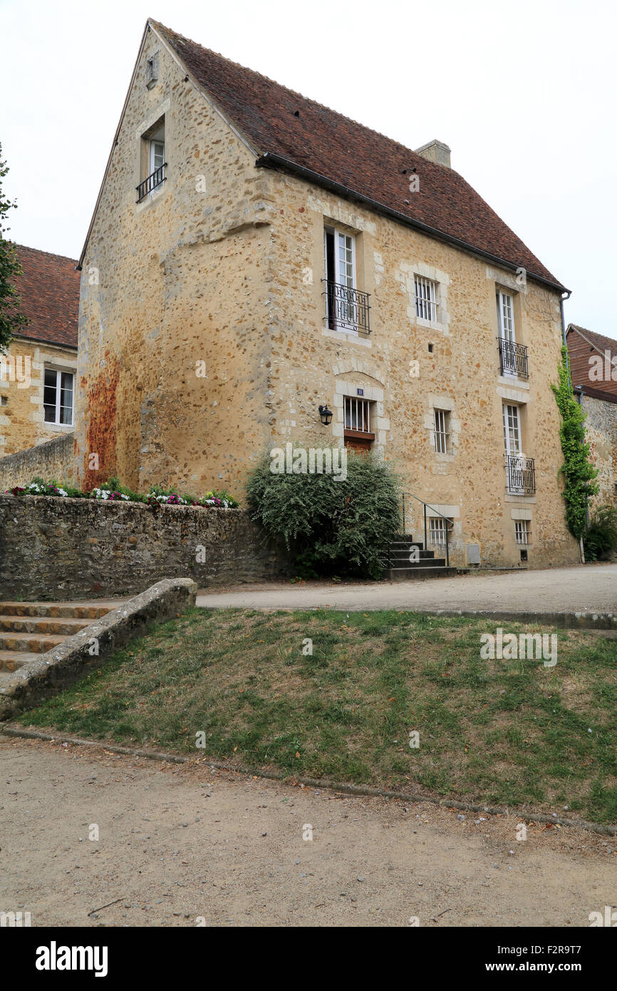 Traditional architecture in Ruelle de Chevaux, Mortagne au Perche, Orne, Basse Normandy, France Stock Photo