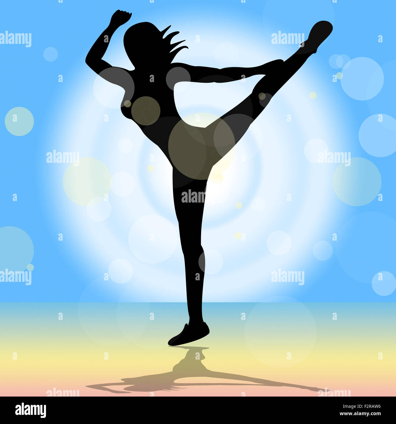 Posing Yoga Indicating Peace Dancing And Health Stock Photo Alamy