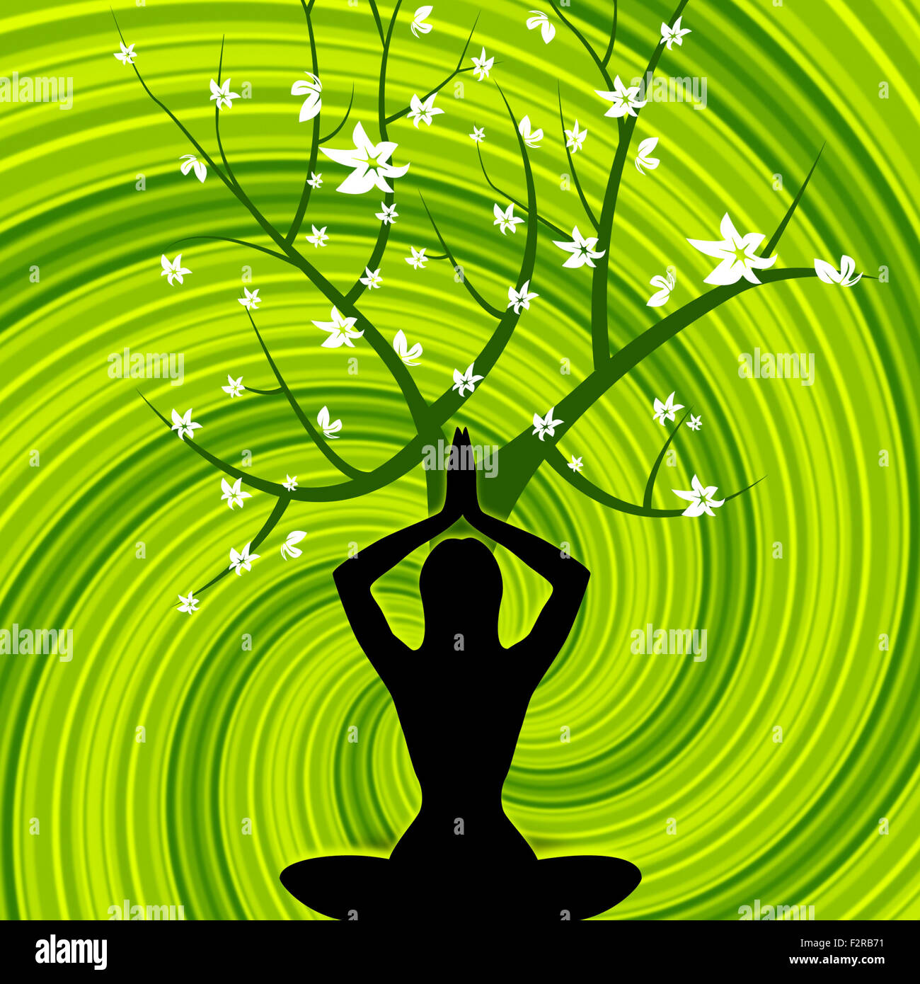 Yoga Pose Indicating Calm Body And Environmental Stock Photo Alamy