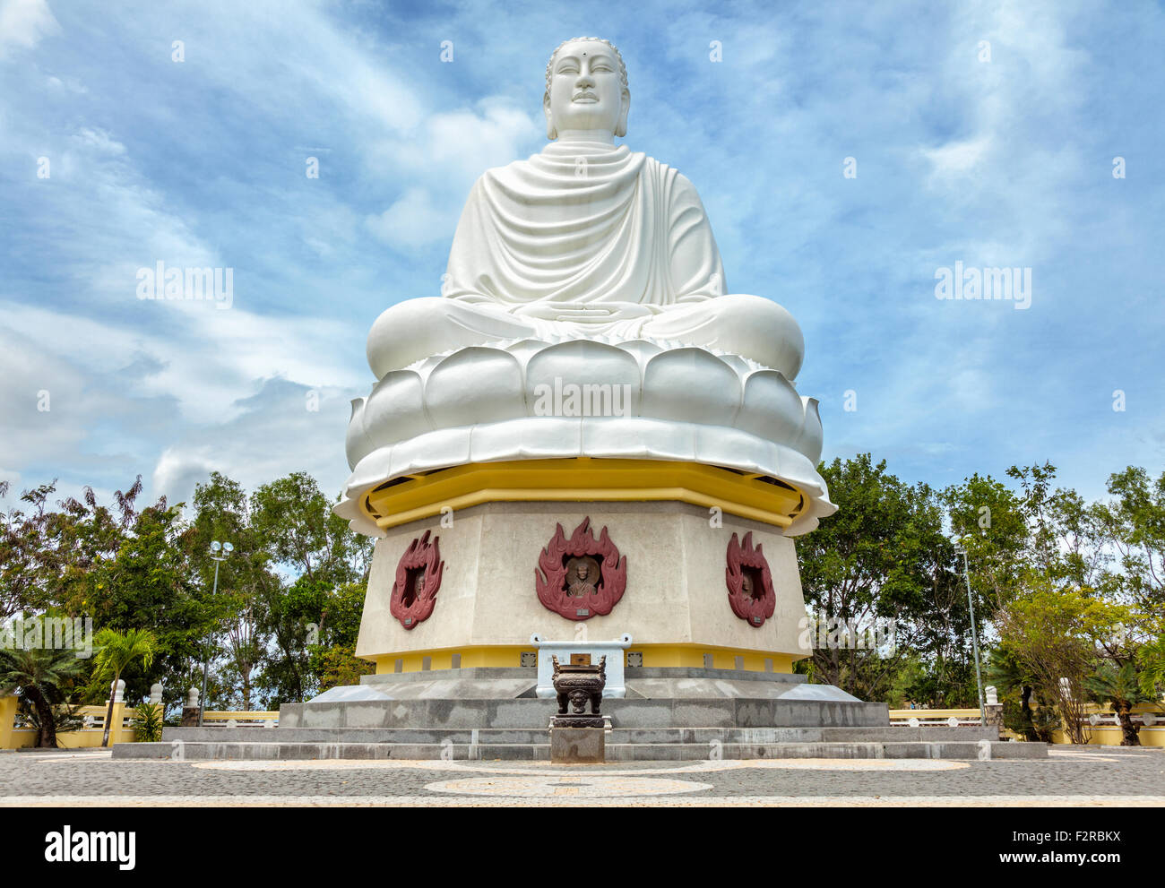 Big Buddha statue at the Long Son pagoda in Nha Trang Vietnam Stock