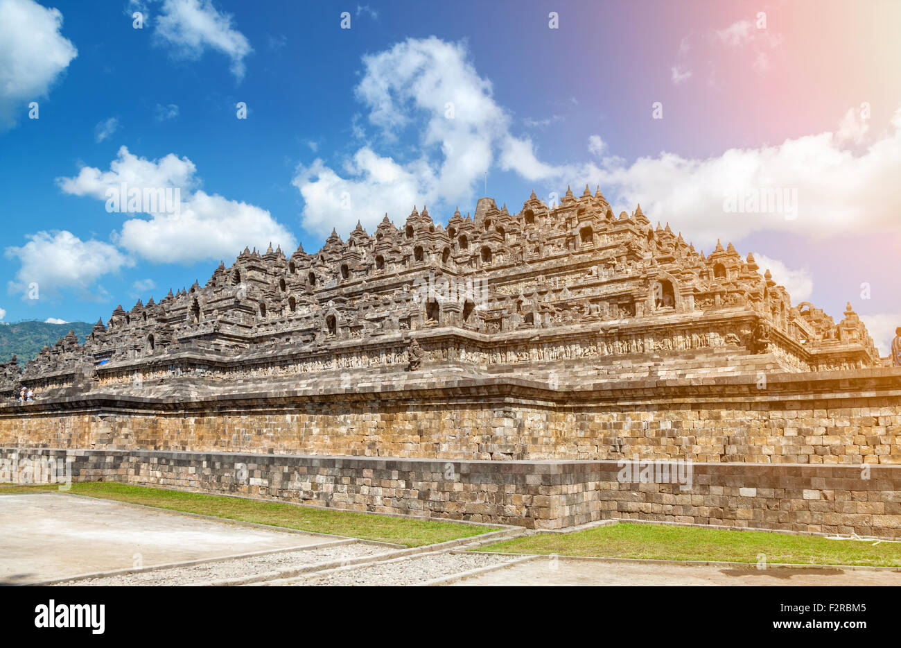 Ancient temple of Borobudur in Java, Indonesia Stock Photo - Alamy