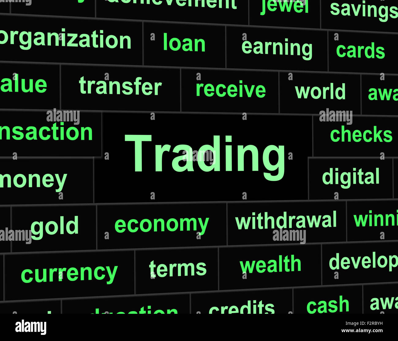 Trade Trading Indicating Buying E-Commerce And Import Stock Photo