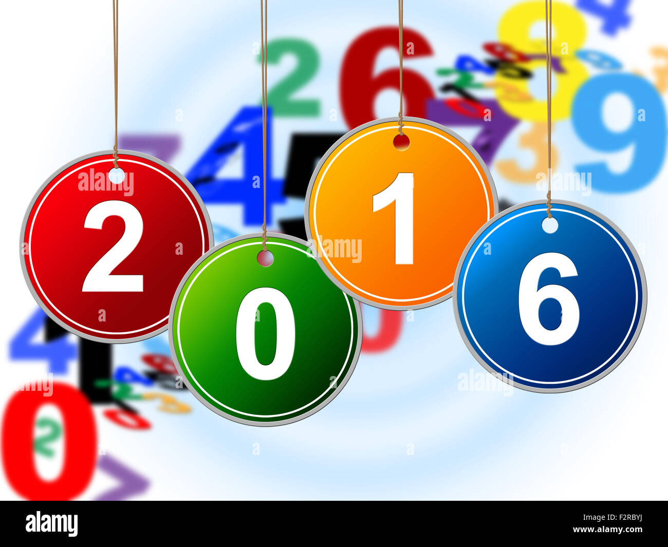 New Year Representing Two Thousand Sixteen And Celebrate Stock Photo