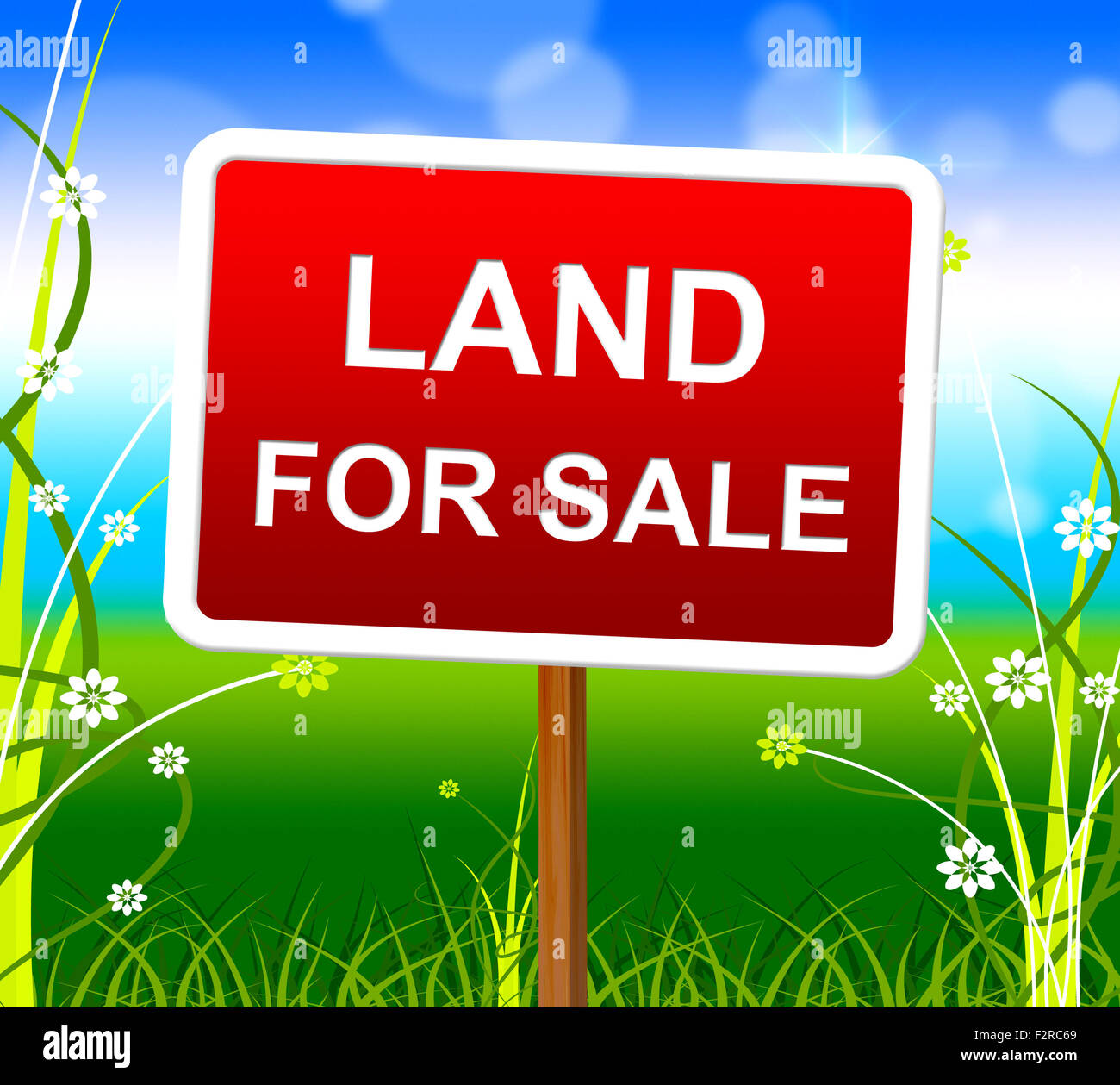Land For Sale Meaning Real Estate Agent And Property Stock Photo Alamy