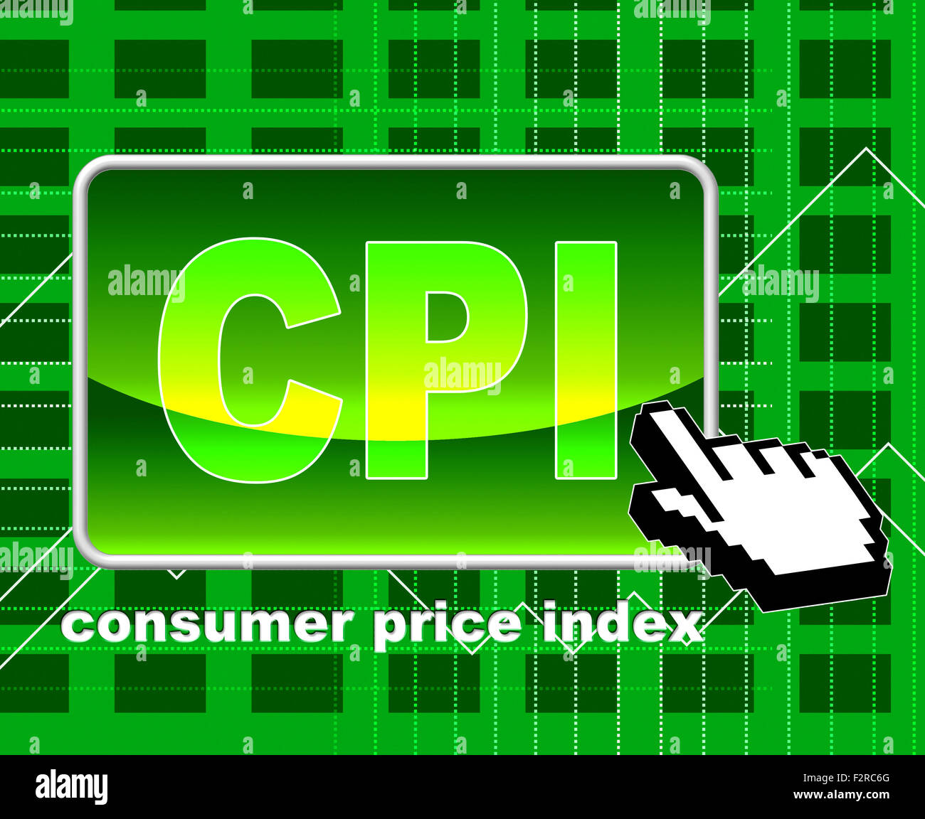 Consumer Price Index Indicating World Wide Web And Website Stock Photo