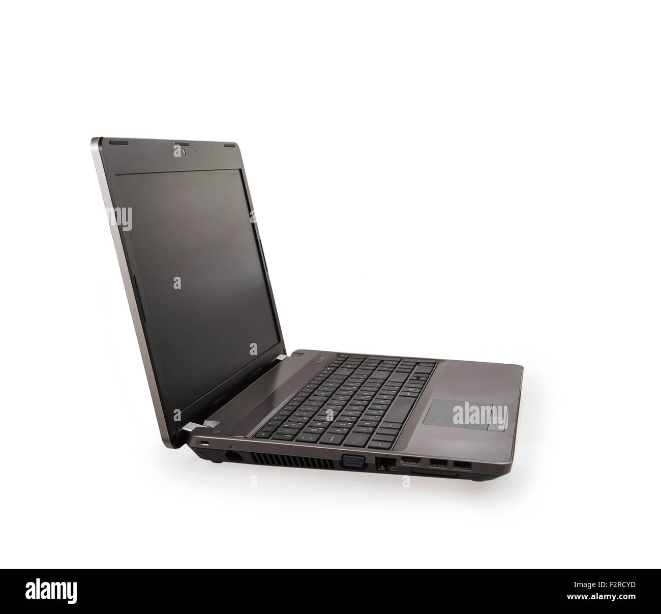 Modern laptop isolated on white background Stock Photo - Alamy