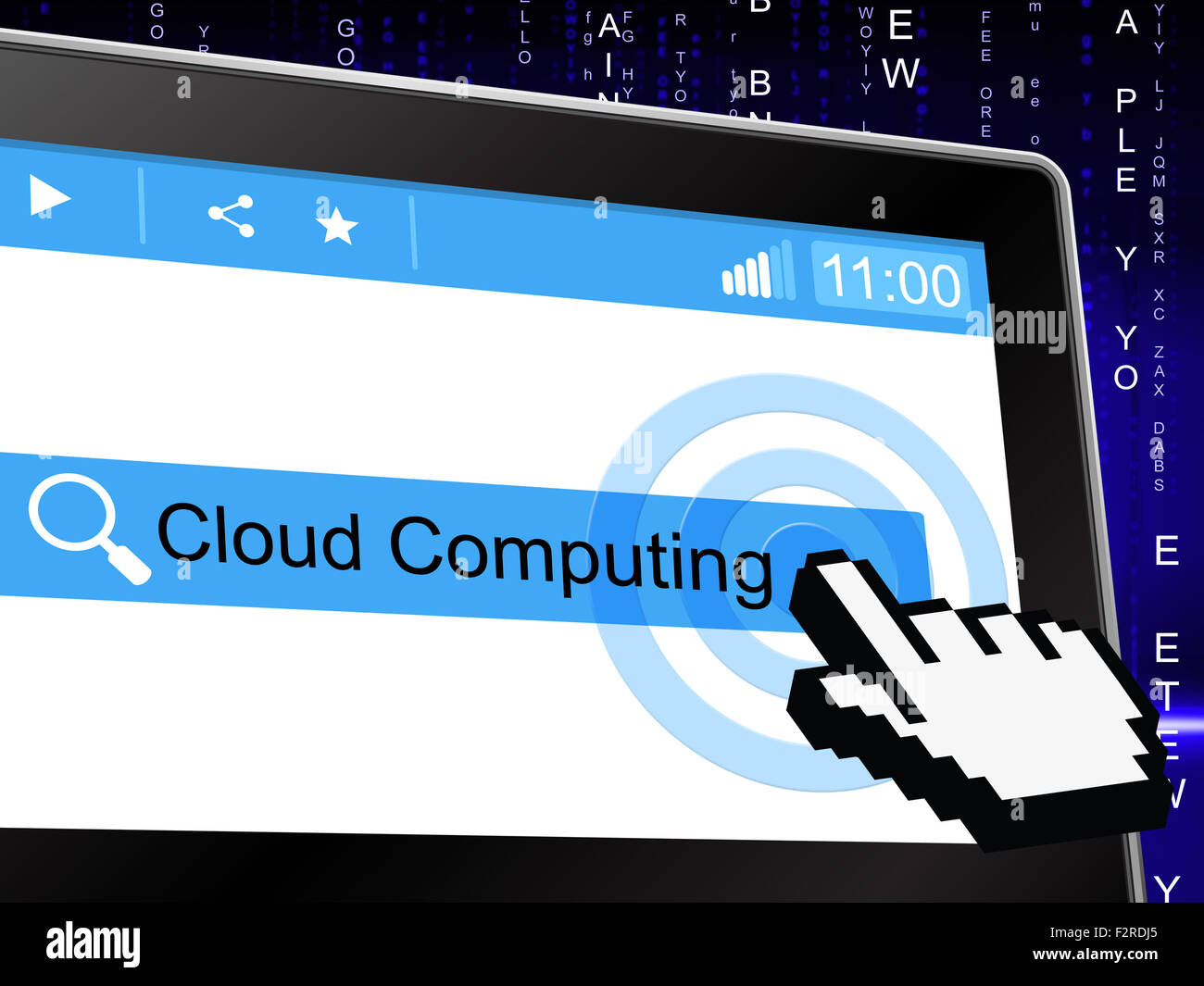 Cloud Computing Representing Network Server And Technology Stock Photo ...