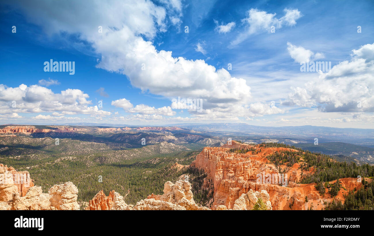 Beautiful cloudscape over Bryce Canyon National Park, Utah, USA. Stock Photo