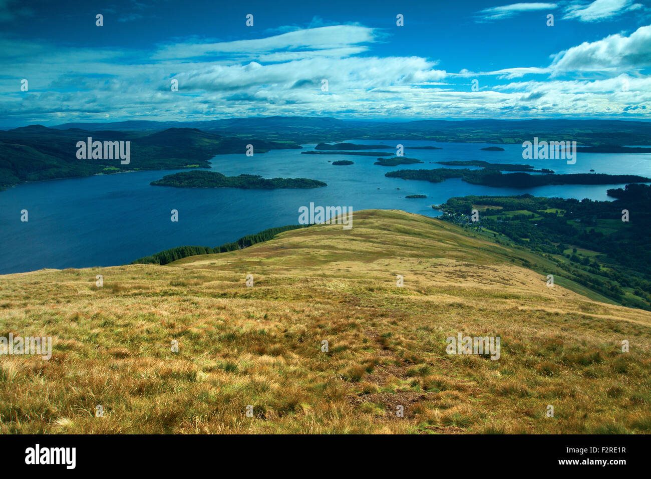 Loch Lomond from Beinn Dubh, Loch Lomond and the Trossachs National Park Stock Photo