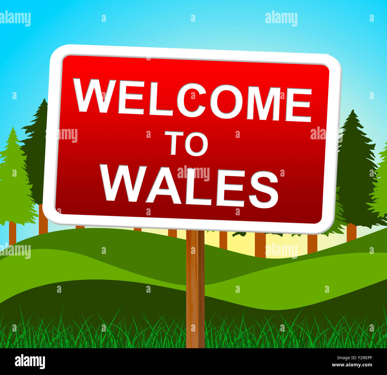 Welcome to wales countryside hi-res stock photography and images - Alamy