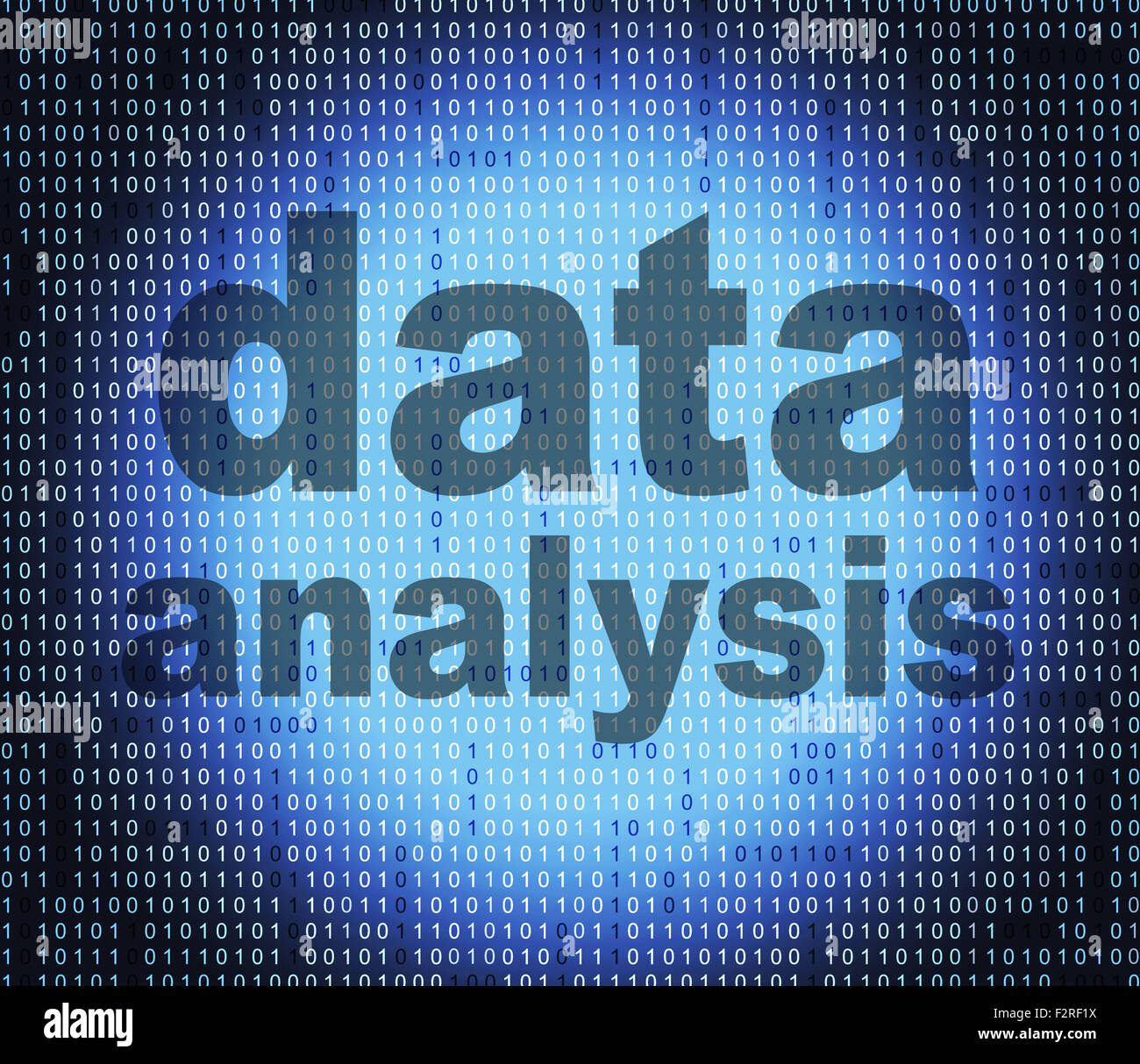 Data Analysis Showing Knowledge Bytes And Information Stock Photo
