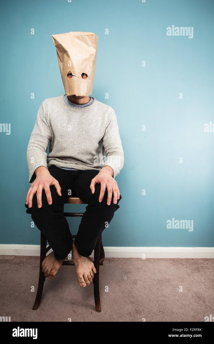 Paper Bag Over The Head Stock Photos & Paper Bag Over The Head Stock