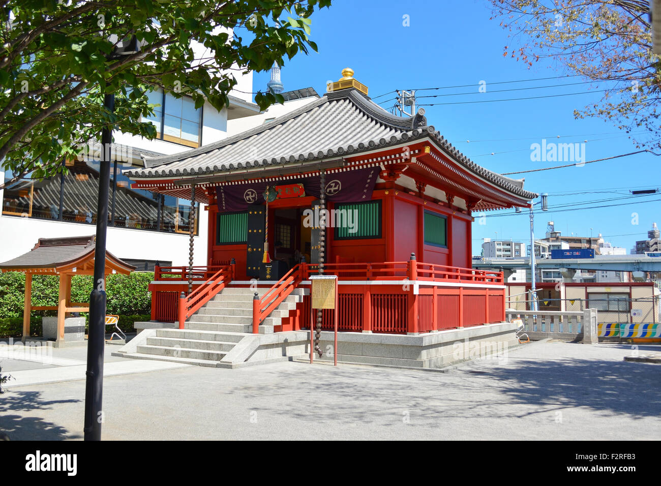 Shinto shrine Asakusa, Tokyo. Stock Photo