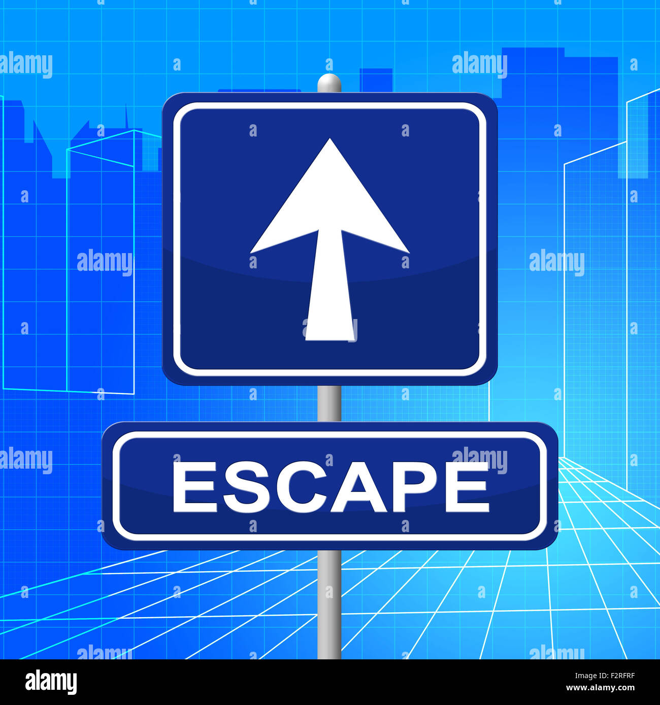 Escape Sign Meaning Break Out And Signboard Stock Photo Alamy