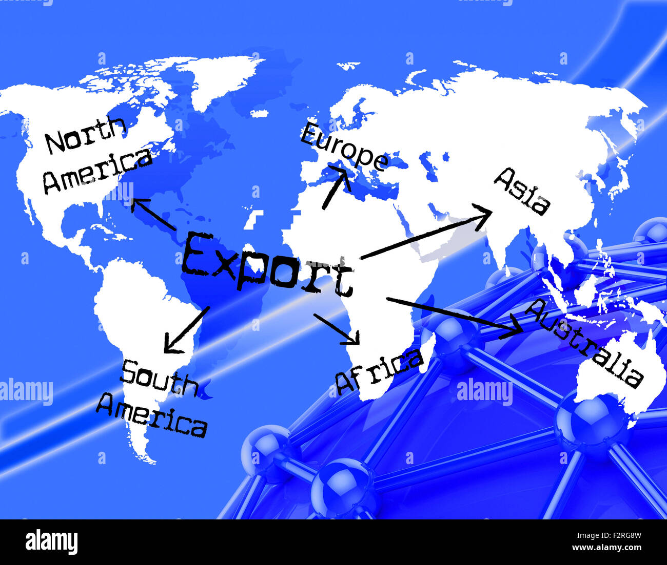 Export Worldwide Representing International Selling And Worldly Stock