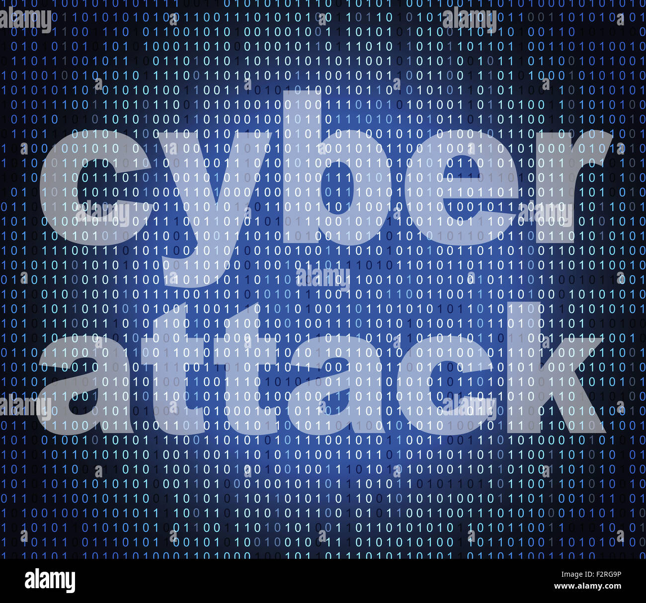 Cyber Attack Showing World Wide Web And Unlawful Act Stock Photo - Alamy