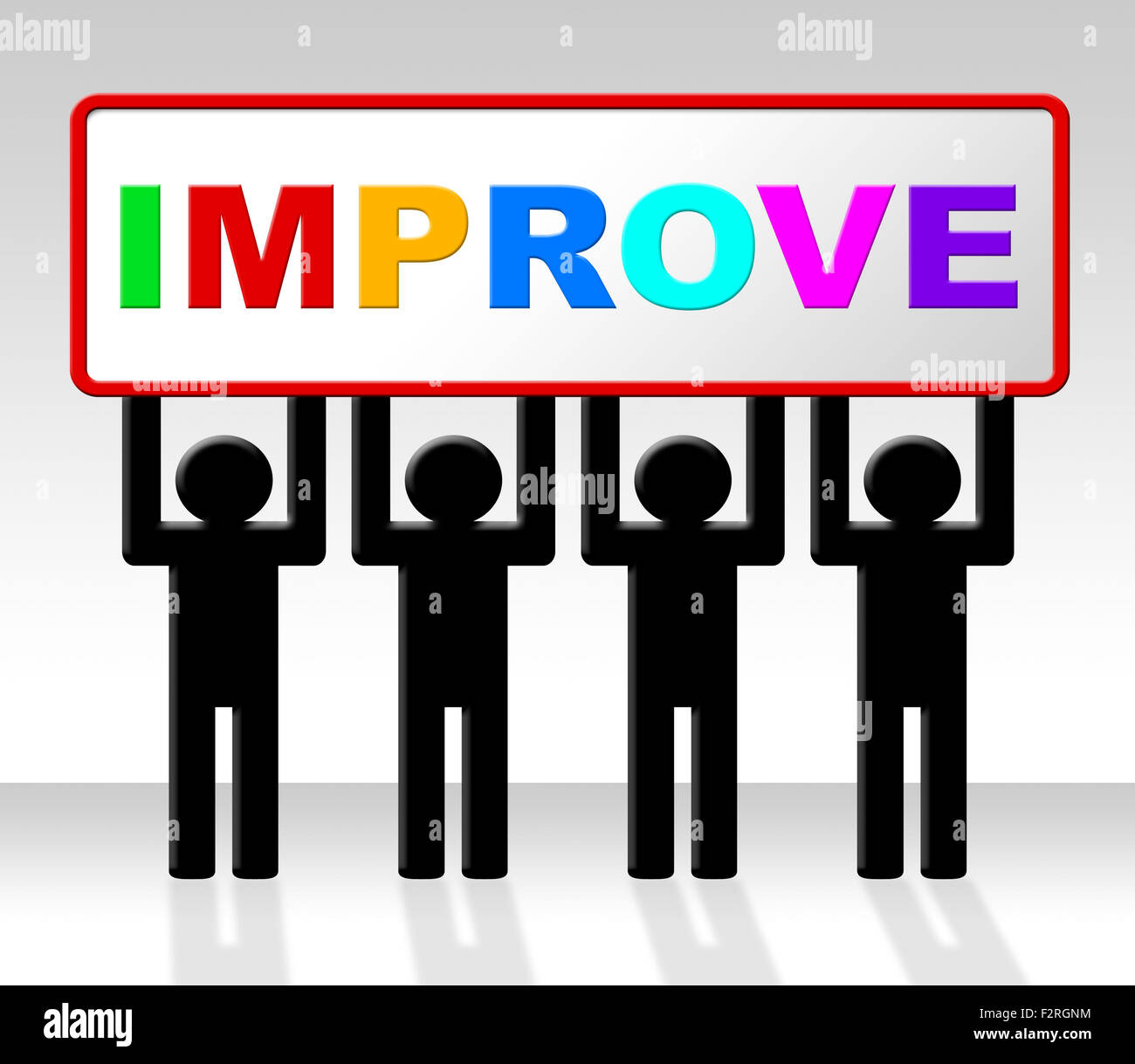 Improve Improvement Showing Advance Enhance And Progress Stock Photo