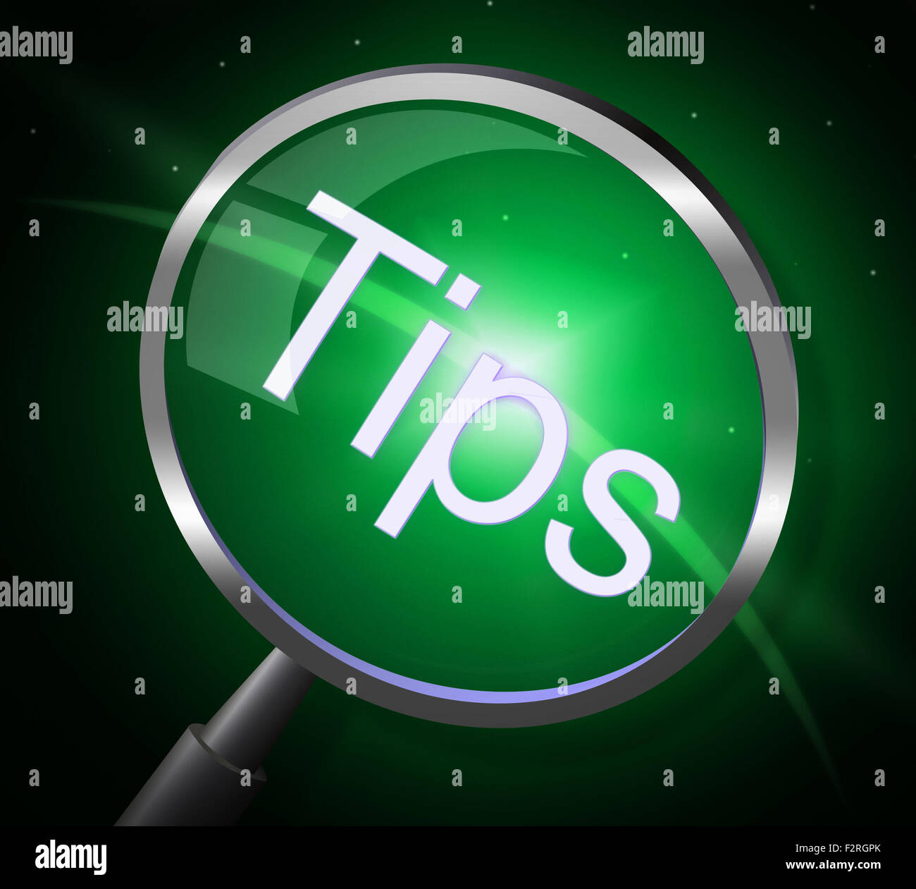 Tips Magnifier Meaning Ideas Suggestions And Instructions Stock Photo